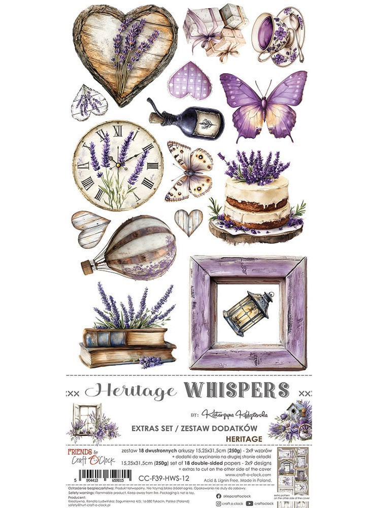 Pack de décors à découper - Héritage - Collection "Heritage Whispers"  - Craft O'Clock