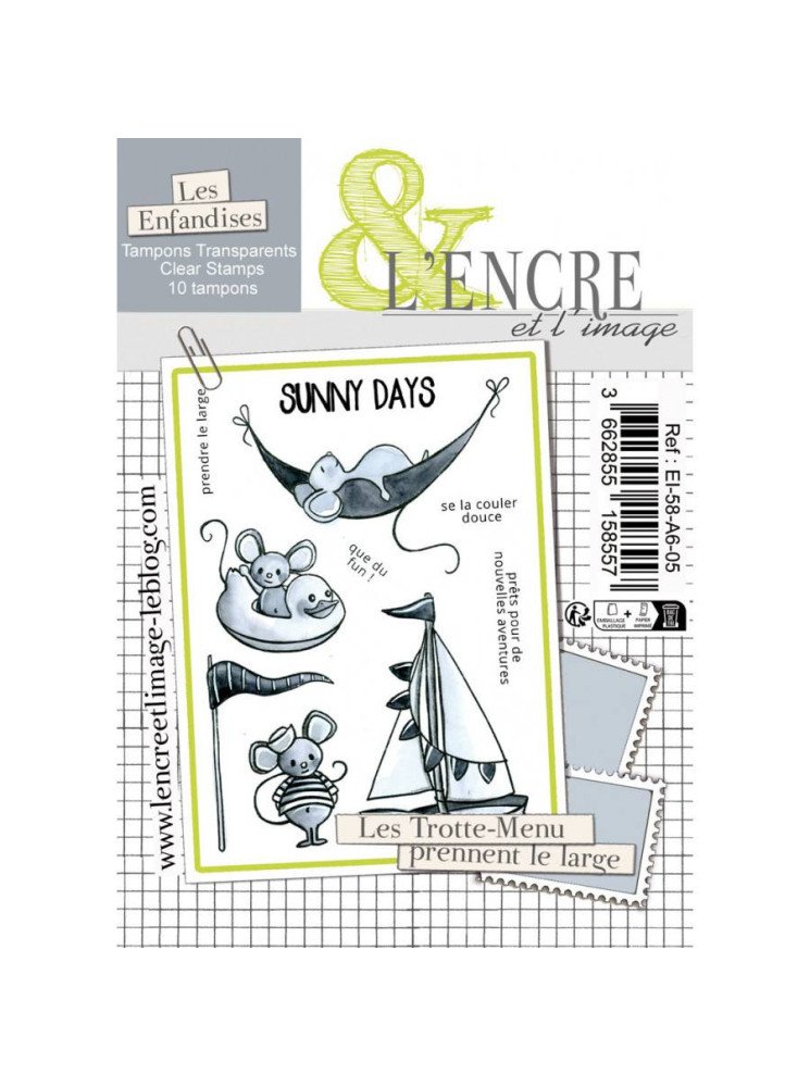 Les Trotte-Menu Prennent le Large - Tampon clear - Collection 58 "Juin 2025" - L'Encre & l'Image