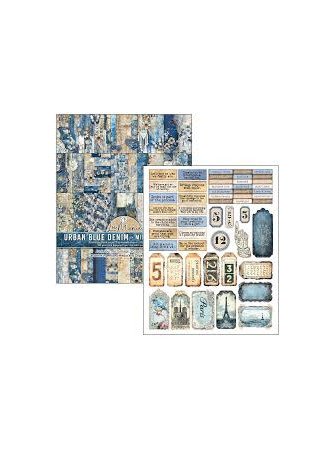 Urban Blue Denim - Mixed Media Book - Ciao Bella