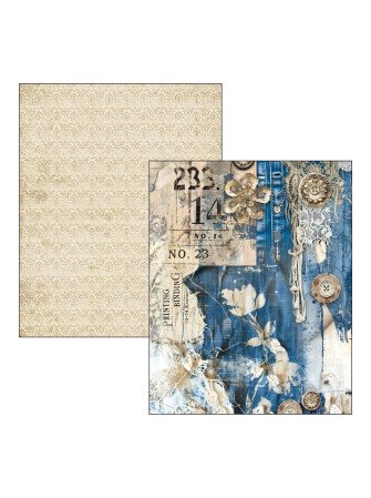 Urban Blue Denim - Mixed Media Book - Ciao Bella