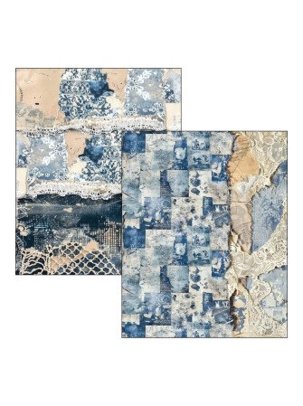 Urban Blue Denim - Mixed Media Book - Ciao Bella
