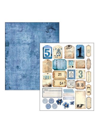 Urban Blue Denim - Mixed Media Book - Ciao Bella