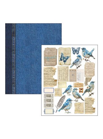 Urban Blue Denim - Mixed Media Book - Ciao Bella