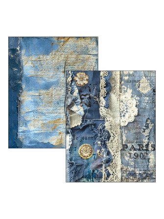 Urban Blue Denim - Mixed Media Book - Ciao Bella