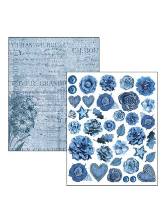 Urban Blue Denim - Mixed Media Book - Ciao Bella
