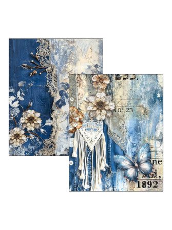 Urban Blue Denim - Mixed Media Book - Ciao Bella