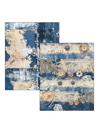 Urban Blue Denim - Mixed Media Book - Ciao Bella