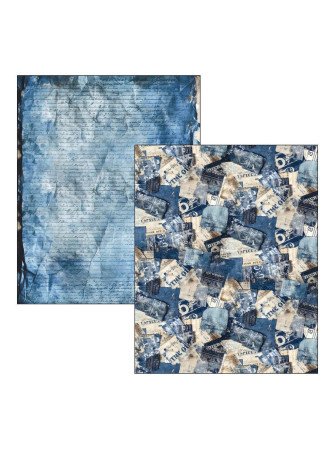 Urban Blue Denim - Mixed Media Book - Ciao Bella