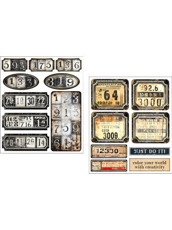 Grungy Tags - Stickers - Collection "Mixed Media" - Ciao Bella