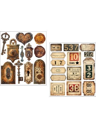 Grungy Tags - Stickers - Collection "Mixed Media" - Ciao Bella