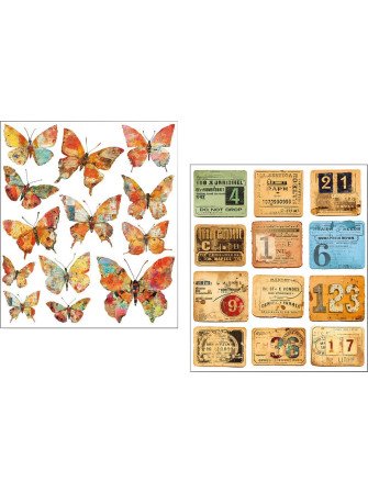 Grungy Tags - Stickers - Collection "Mixed Media" - Ciao Bella