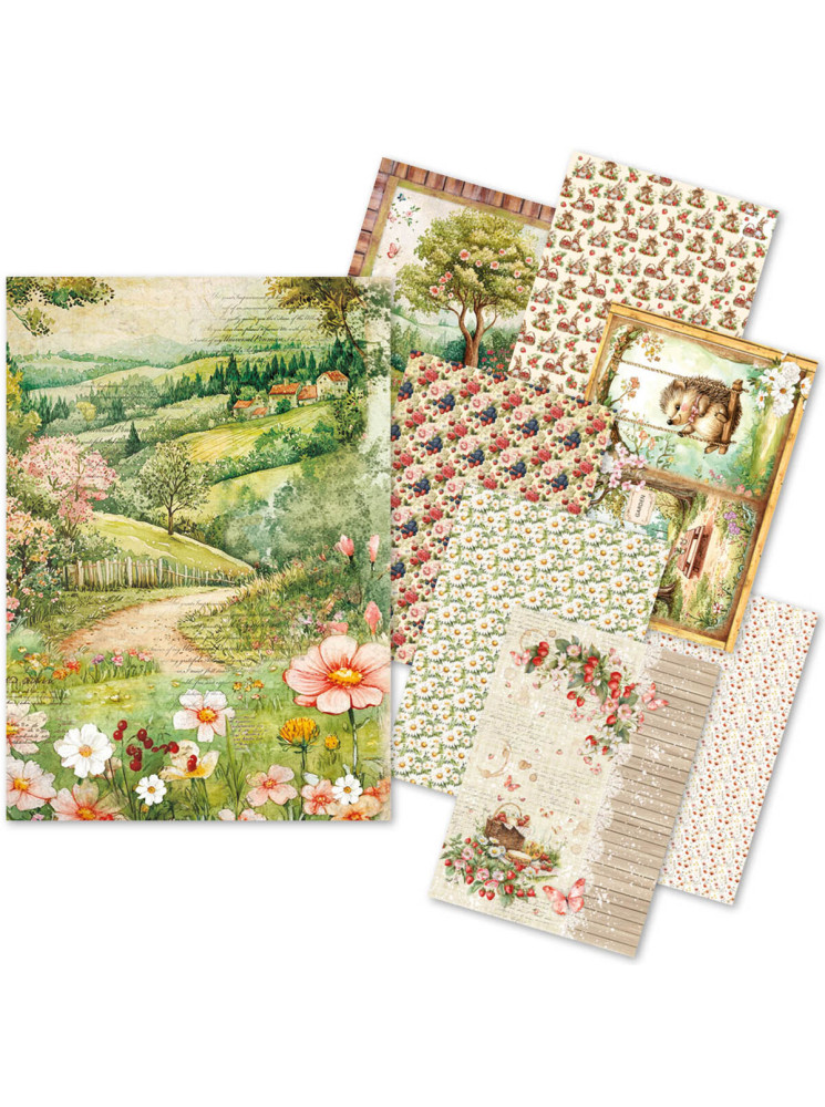 Woodland Party - Set de 8 feuilles de riz A5 - Ciao Bella