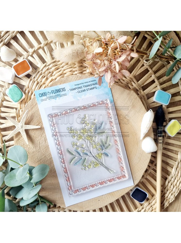 Tampon Clear - Mimosa - Collection "Rêve Azur" - Chou & Flowers