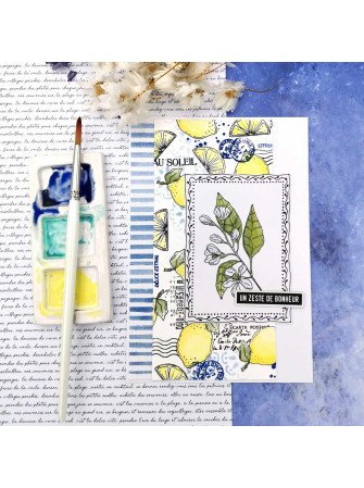 Tampon Clear - Fleur de citronnier - Collection "Rêve Azur" - Chou & Flowers