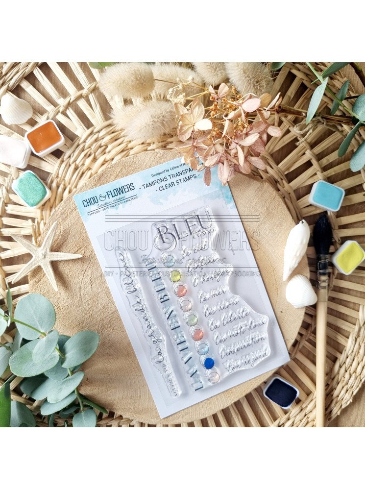 Tampon Clear - Bleu comme - Collection "Rêve Azur" - Chou & Flowers