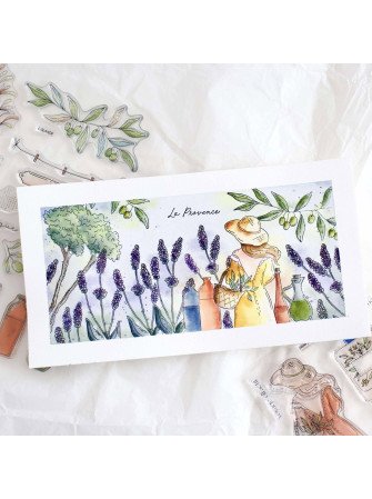 Tampon Clear - Herbier garrigue - Collection "Rêve Azur" - Chou & Flowers