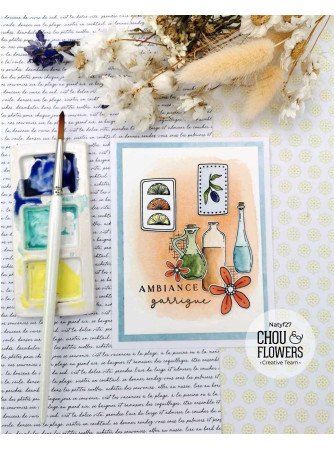 Tampon Clear - Herbier garrigue - Collection "Rêve Azur" - Chou & Flowers