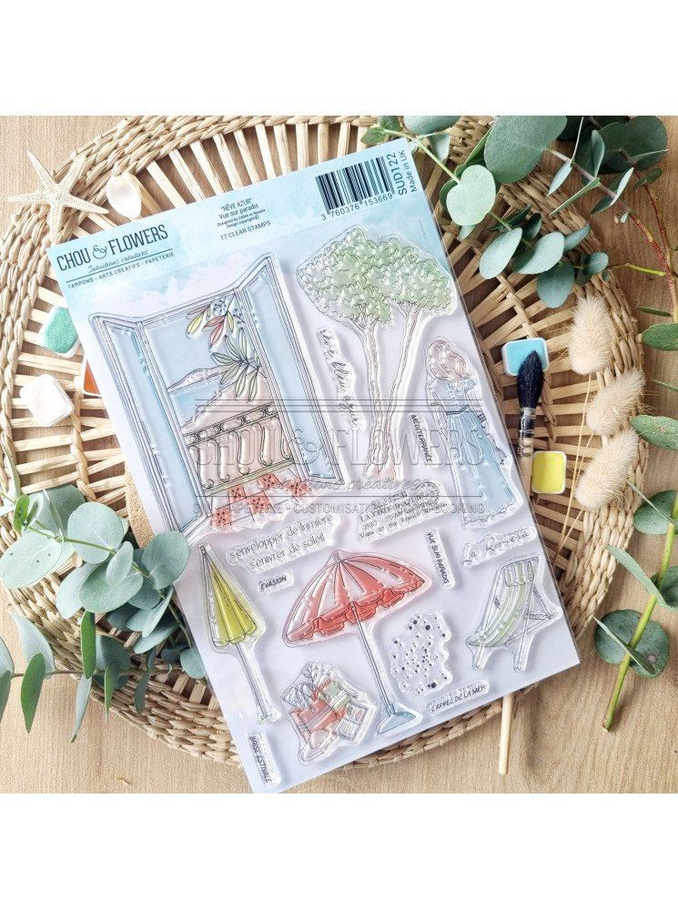 Tampon Clear - Vue sur paradis - Collection "Rêve Azur" - Chou & Flowers