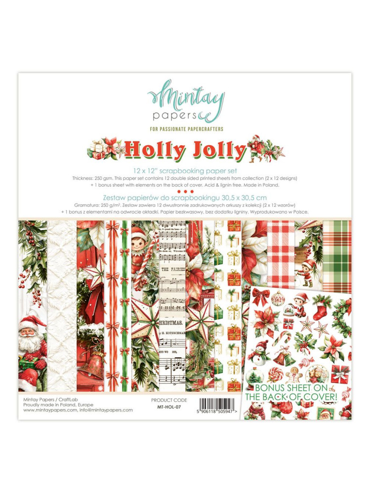 Pack papiers - Collection "Holly Jolly" - Mintay