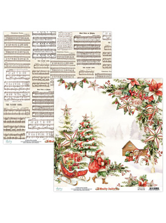Pack papiers 20 x 20 cm- Collection "Holly Jolly" - Mintay