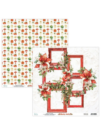 Pack papiers 20 x 20 cm- Collection "Holly Jolly" - Mintay