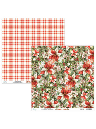 Pack papiers 20 x 20 cm- Collection "Holly Jolly" - Mintay
