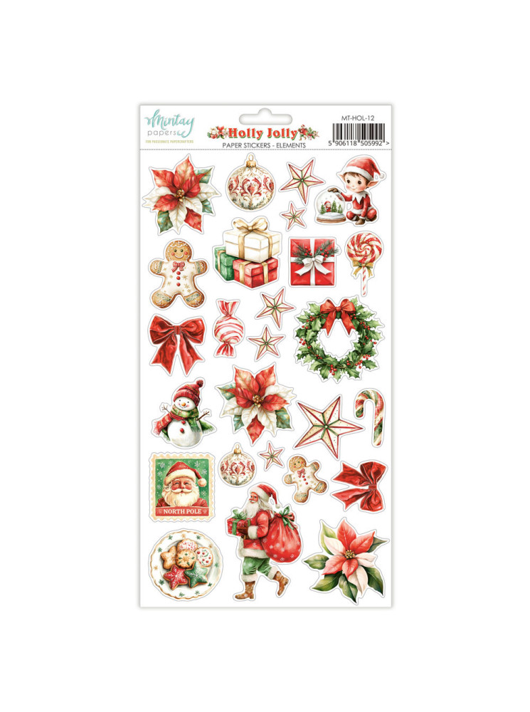 Stickers - Collection "Holly Jolly" - Mintay