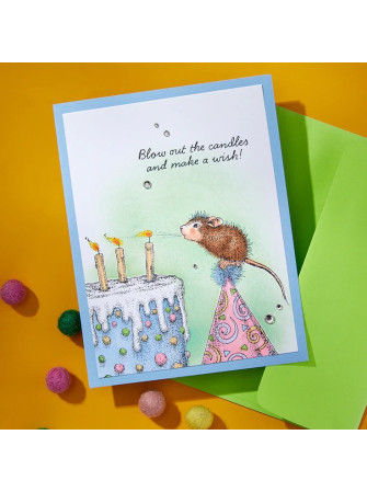 Tampon cling - Top Notch Birthday - Collection "House-Mouse" - Spellbinders