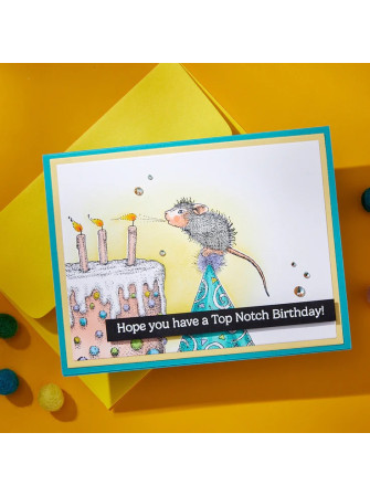 Tampon cling - Top Notch Birthday - Collection "House-Mouse" - Spellbinders