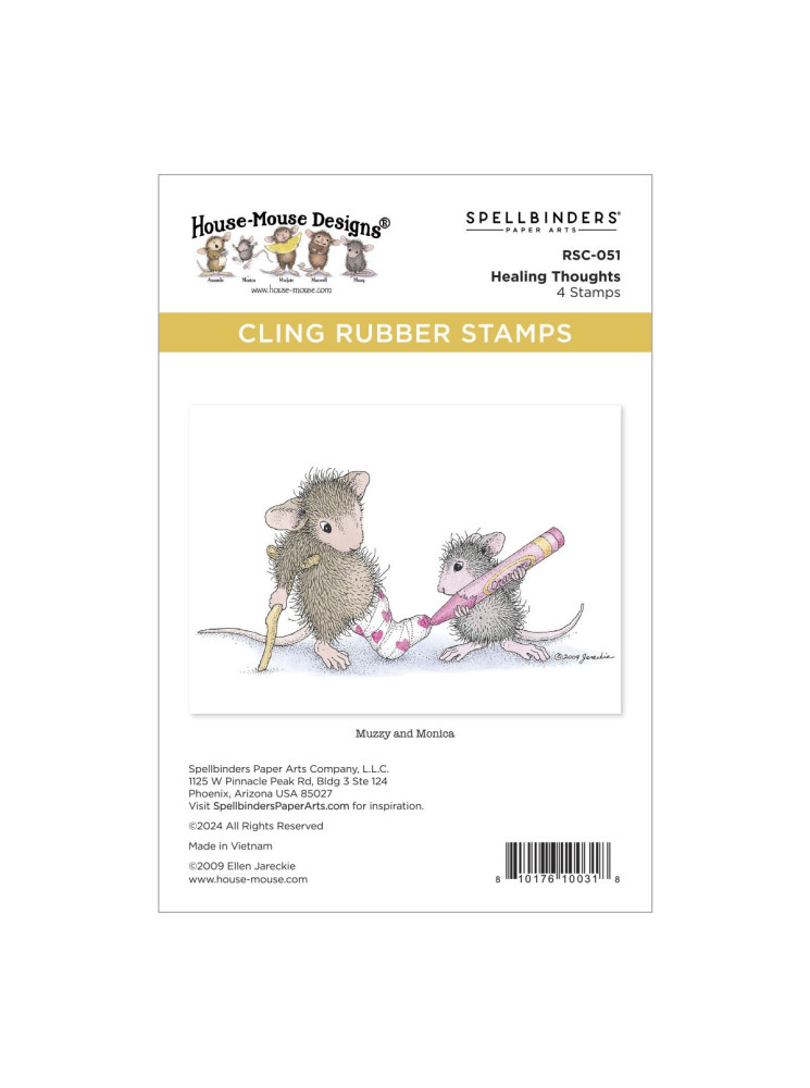 Tampon cling - Healing Thoughts - Collection "House-Mouse" - Spellbinders
