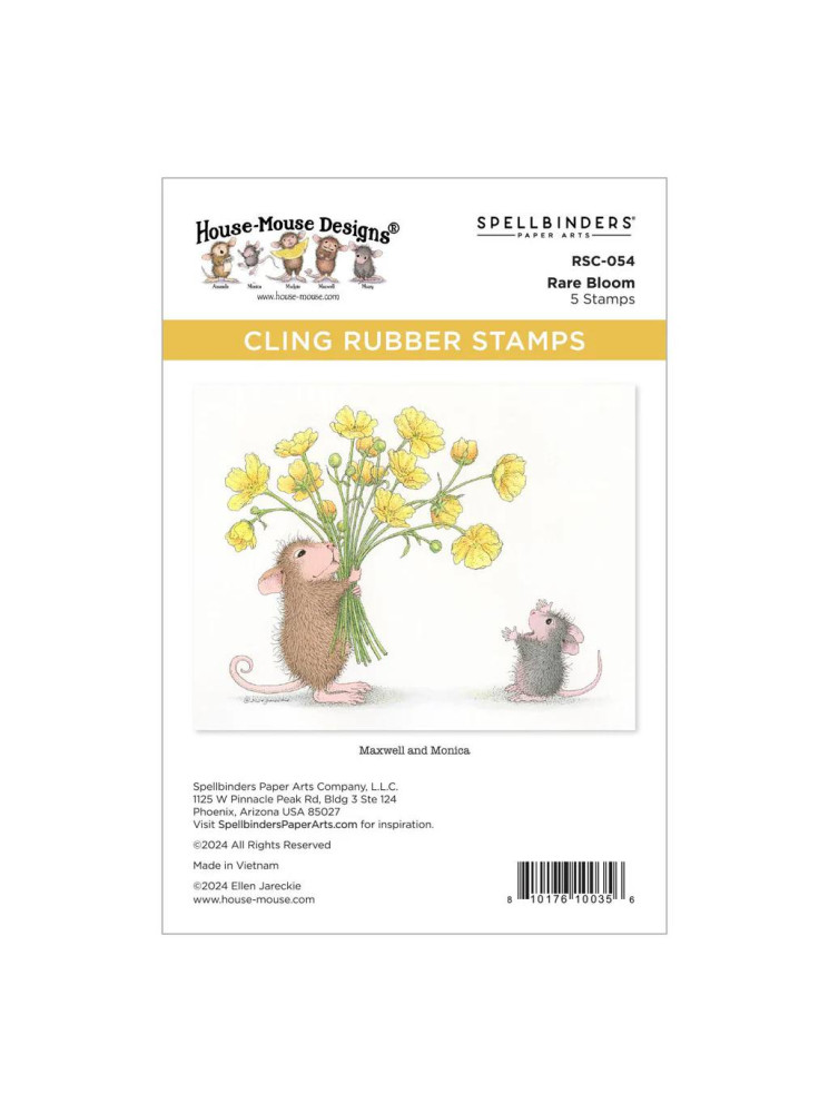 Tampon cling - Rare Bloom - Collection "House-Mouse" - Spellbinders