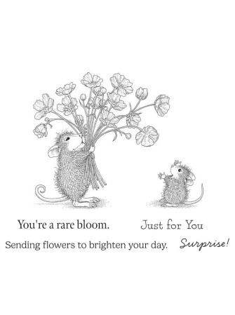 Tampon cling - Rare Bloom - Collection "House-Mouse" - Spellbinders