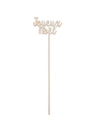 Pic Joyeux Noël en bois -...