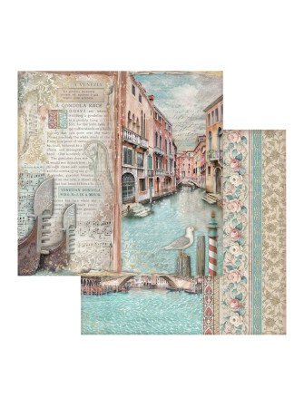 Pack papiers 20 x 20 cm  - Collection "Venice City of Art" - Stamperia