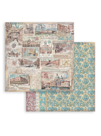 Pack papiers 20 x 20 cm  - Collection "Venice City of Art" - Stamperia