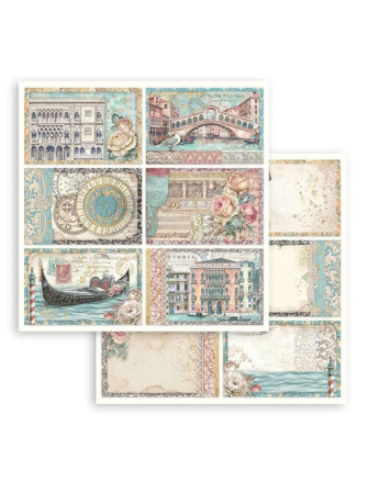 Pack papiers 20 x 20 cm  - Collection "Venice City of Art" - Stamperia