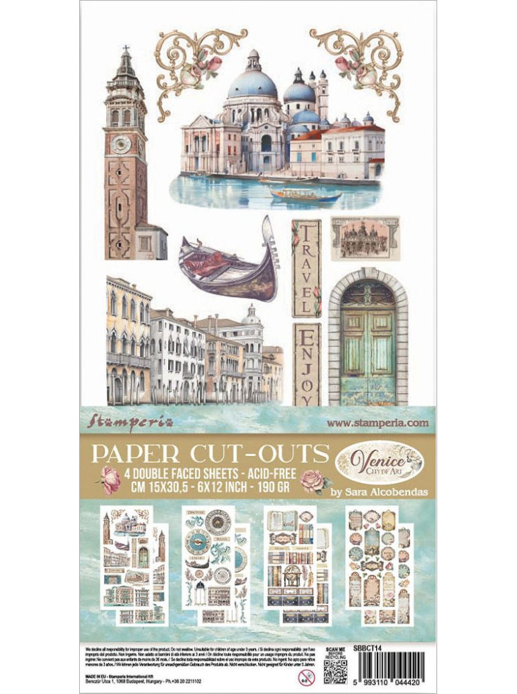 Pack de décors à découper - Collection  "Venice City of Art" - Stamperia