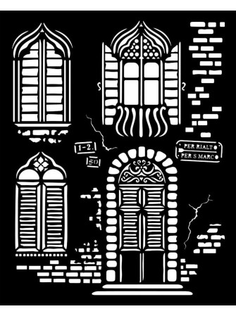 Fenêtres et portes - Stencils - Collection "Venice City of Art" - Stamperia