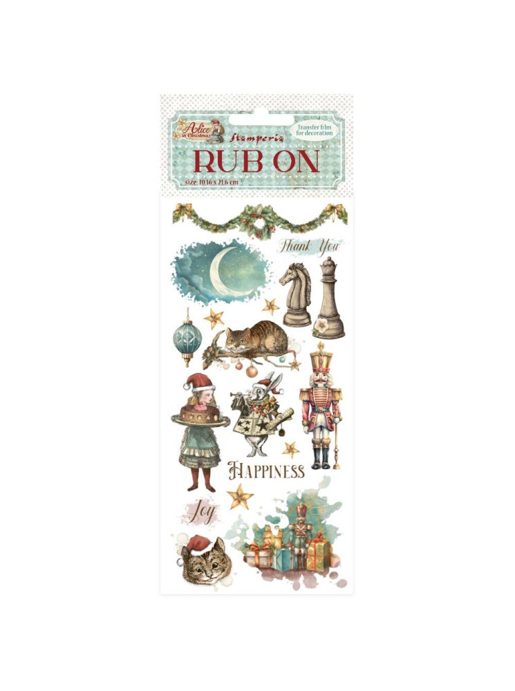 Rub'ons - Happiness - Collection "Alice in Christmas" - Stamperia