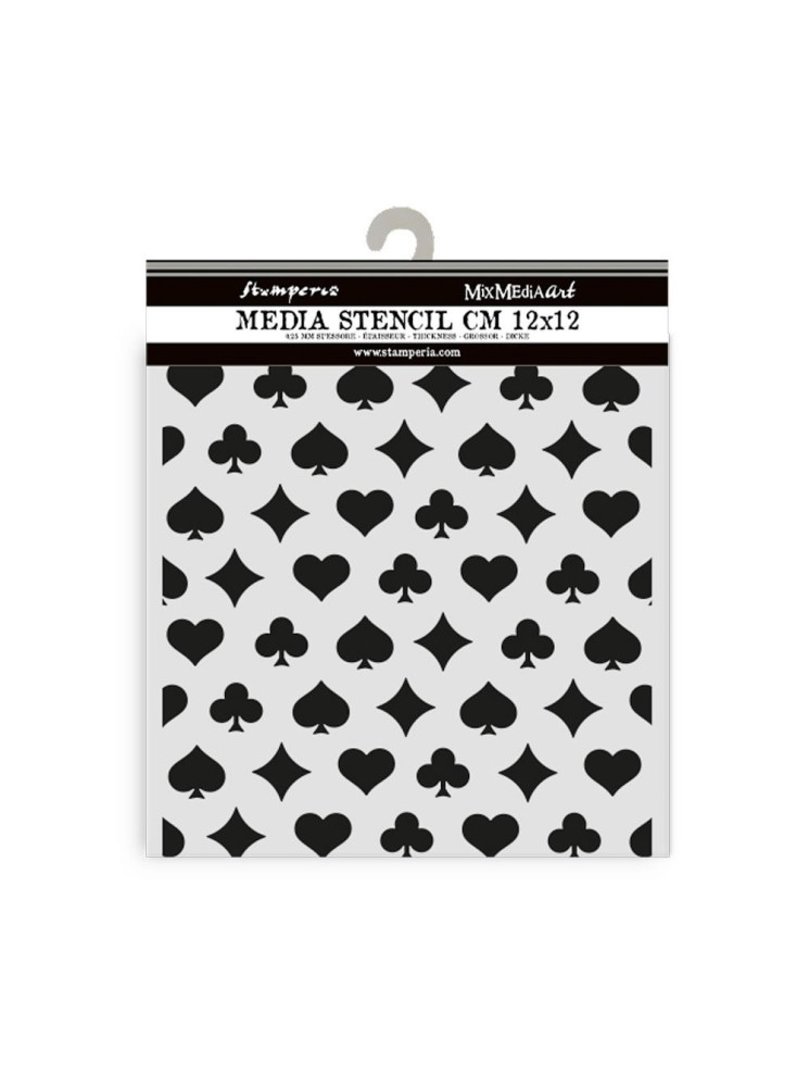 Poker Cards - Stencils - Collection "Alice in Christmas" - Stamperia