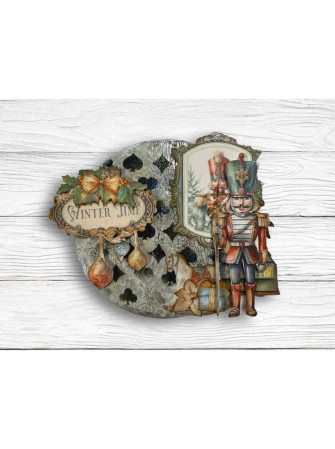 Poker Cards - Stencils - Collection "Alice in Christmas" - Stamperia