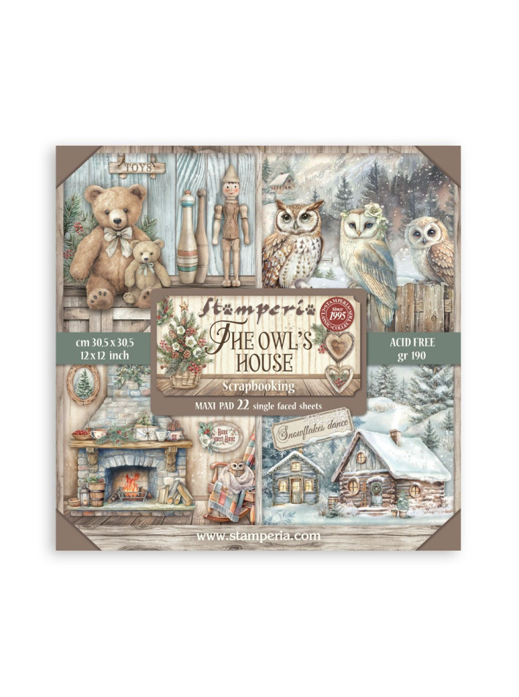 Maxi Pack papiers  - Collection "The Owl's House" - Stamperia