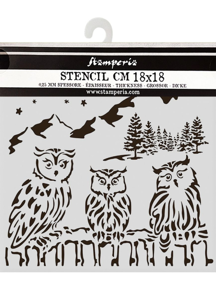 Owl's - Stencils - Collection "The Owl's House" - Stamperia