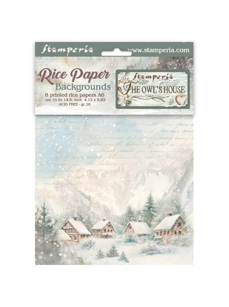 Backgound - Collection "The Owl's House" - Feuille de riz -  Stamperia