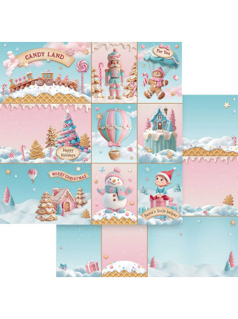 Pack papiers  - Collection "Candy Christmas" - Stamperia