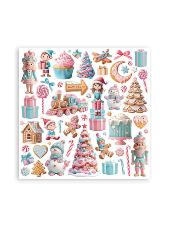 Maxi Pack papiers  - Collection "Candy Christmas" - Stamperia