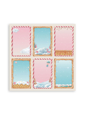 Maxi Pack papiers 20 x 20 cm - Collection "Candy Christmas" - Stamperia