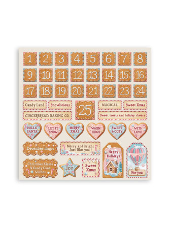 Maxi Pack papiers 20 x 20 cm - Collection "Candy Christmas" - Stamperia