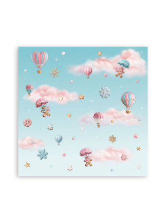Maxi Pack papiers 20 x 20 cm - Collection "Candy Christmas" - Stamperia