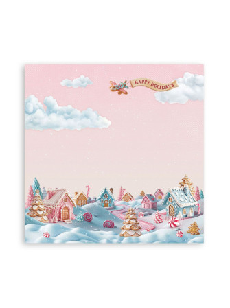 Maxi Pack papiers 20 x 20 cm - Collection "Candy Christmas" - Stamperia